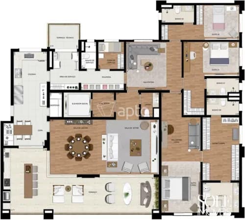 Apartamento de alto padrão à venda no Lindenberg Jundiaí – Bairro Anhangabaú