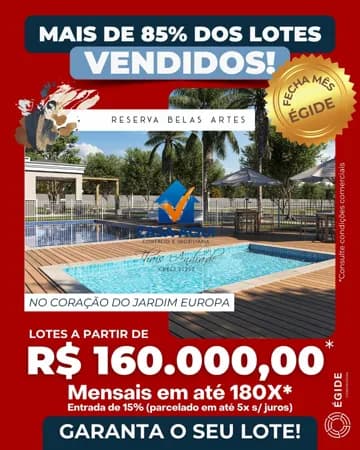 Terreno a venda condomínio no Jardim Europa