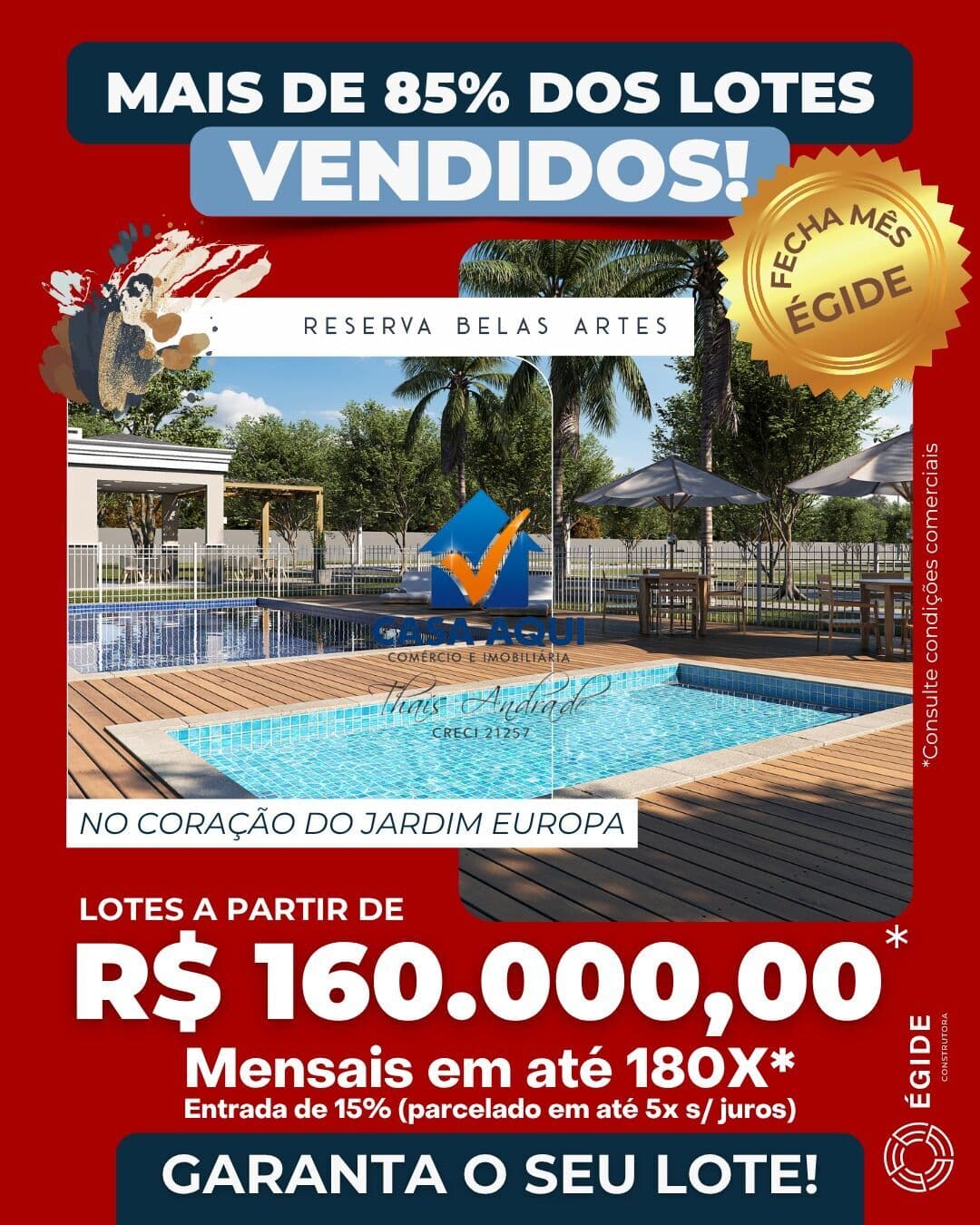 Terreno a venda condomínio no Jardim Europa