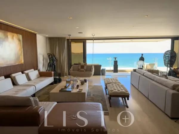 Apartamento Frente Mar na Vieira Souto | Andar Inteiro | 4 Quartos | Vista Permanente para Ipanema