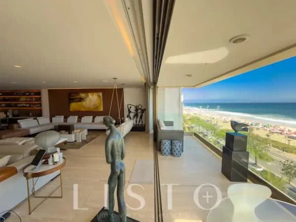 Apartamento Frente Mar na Vieira Souto | Andar Inteiro | 4 Quartos | Vista Permanente para Ipanema