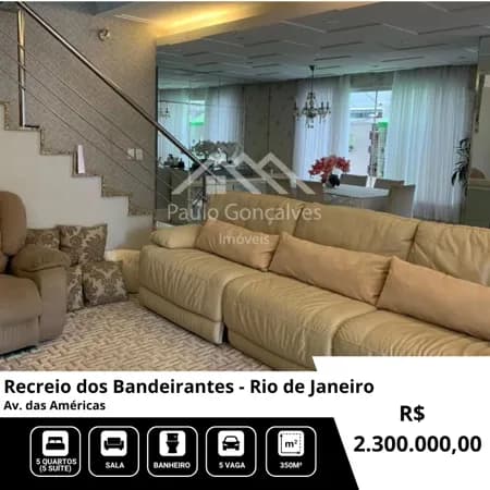 Casa em Rio de Janeiro - Recreio dos Bandeirantes