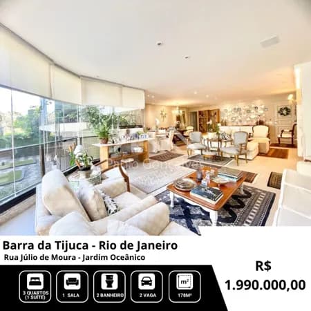 Lindíssimo Apartamento no Jardim Oceânico, Barra da Tijuca