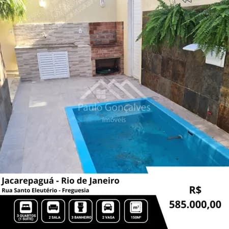 Sobrado em Rio de Janeiro - Freguesia (Jacarepaguá)