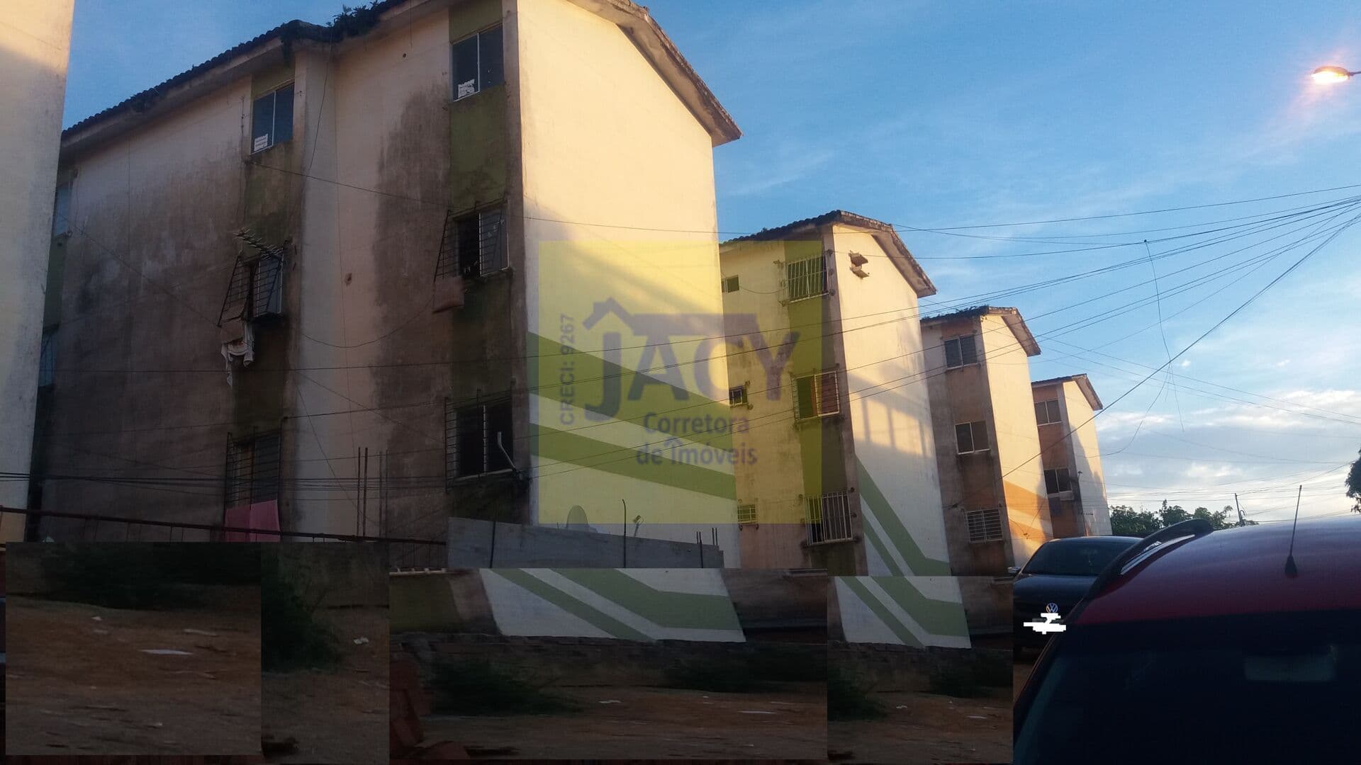 Apartamento em Jaboatão, 3 qts, 1wc, sala 2 amb., cz, quintal, 1vg de garagem coberta.