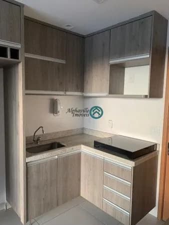 Blend, 1 quarto, semi mobiliado, garagem, suíte, ar condicionado, Águas Claras