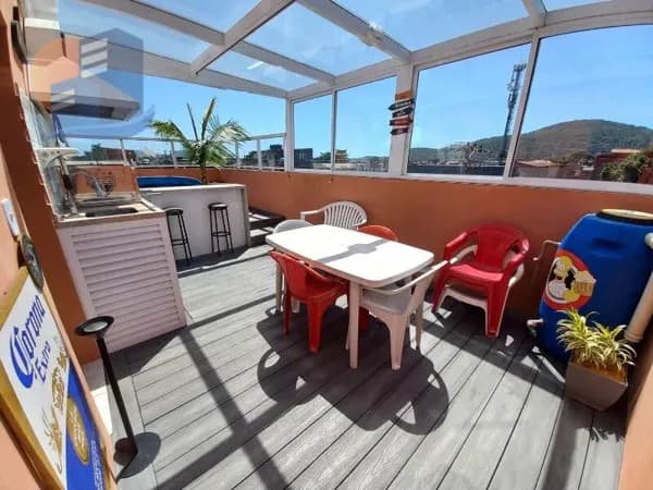 COBERTURA COM TERRAÇO PISCINA E CHURRASQUEIRA - PRAIA DA ENSEADA GUARUJÁ..