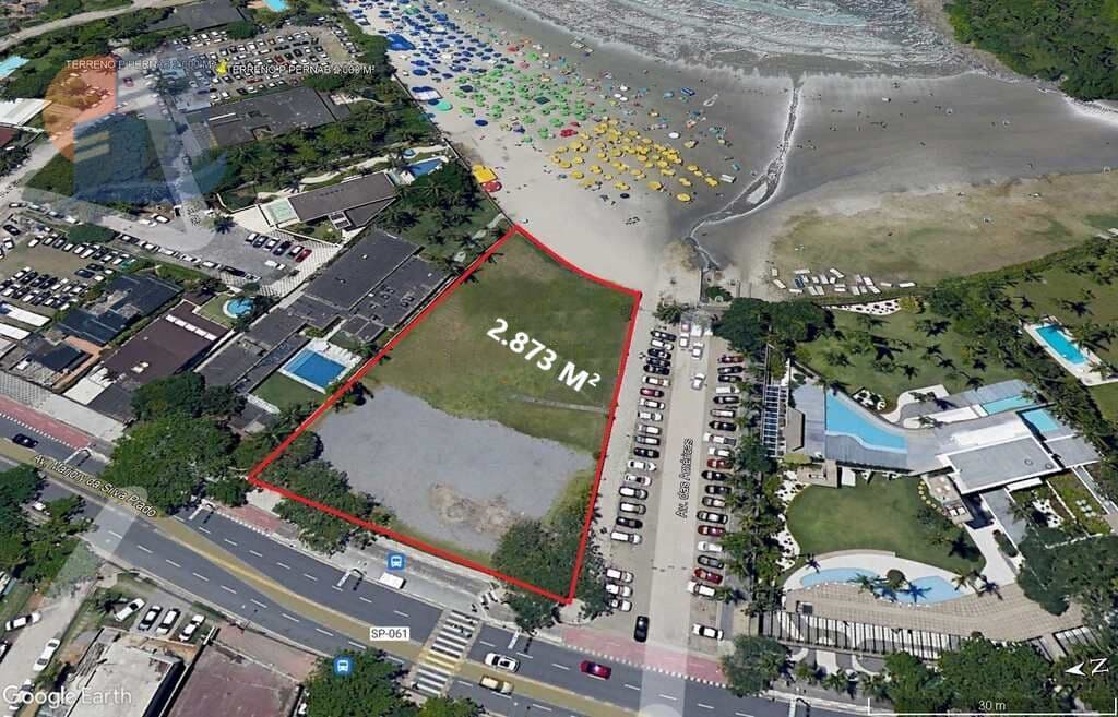 Terreno Frente para o mar, 2.873m² residencial/comercial