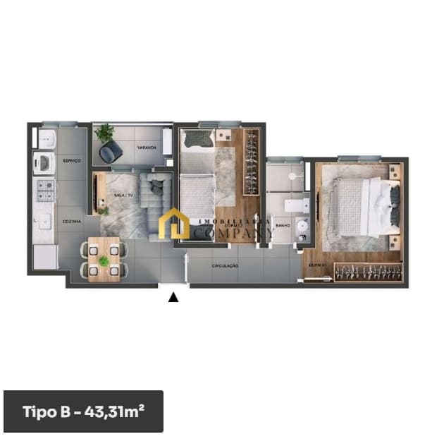 Apartamento à venda no Ed. Atlanta Residence no bairro Caguassu - Sorocaba/SP, Zona Norte