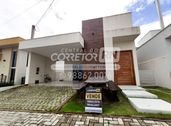 -Fellipe creci-6944 - Venda - Ecoville 1 - R$ 600.0000 - Casa c/3 quartos - Parque das Nações - Parnamirim/RN