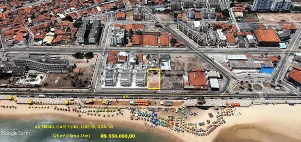 Júnior Creci 4745 - 84 99922.4172 - Lote c/ 525m² - R$ 550.000 - Praia do Meio - Natal