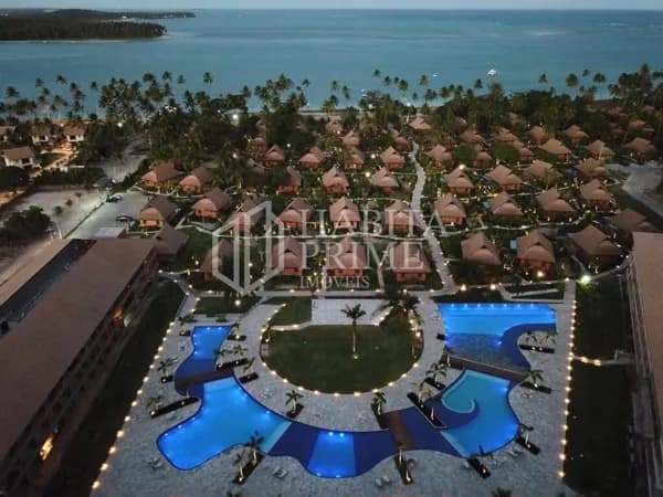 Flat Estrela do Mar 38m² mobiliado à venda no Eco Resort, à beira-mar na Praia dos Carneiros
