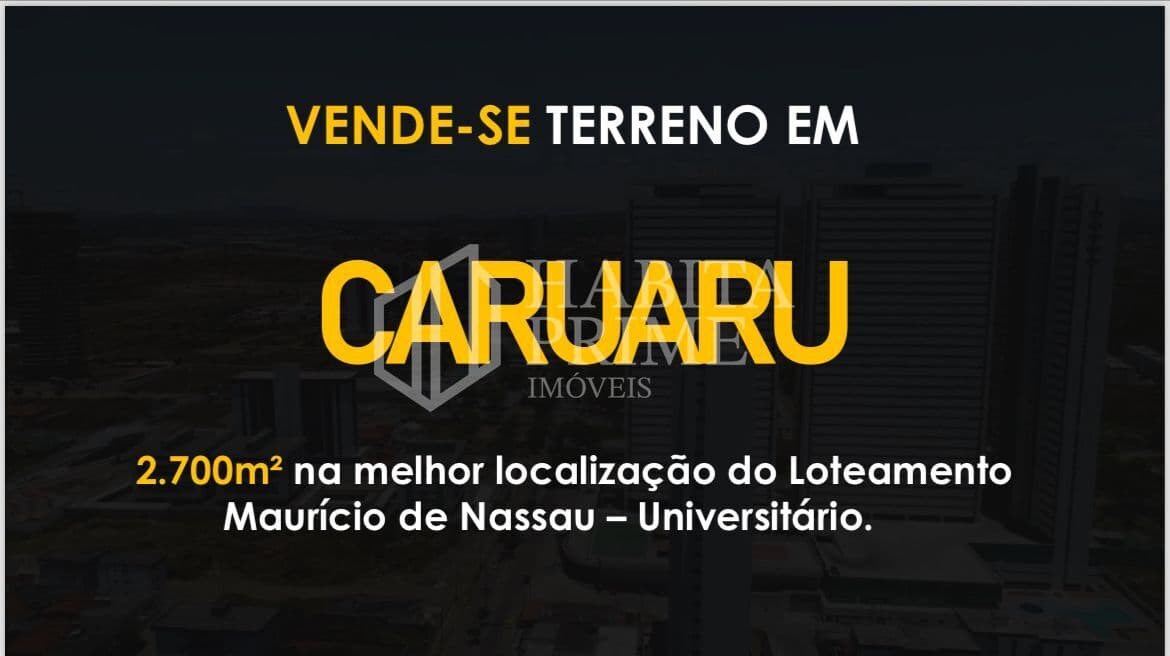Terreno à venda no bairro Universitário - Caruaru/PE