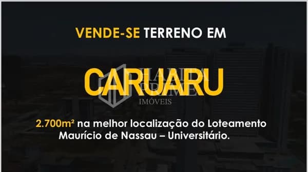 Terreno à venda no bairro Universitário - Caruaru/PE