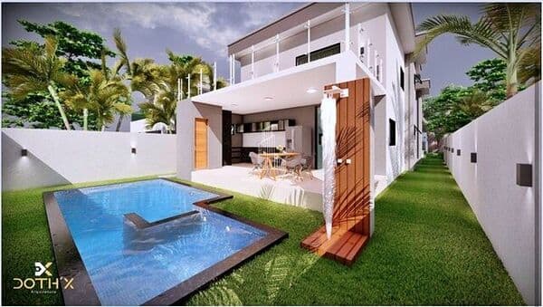 CS2157-Duplex em Construção com 5 suítes, à venda no Eusébio-CE