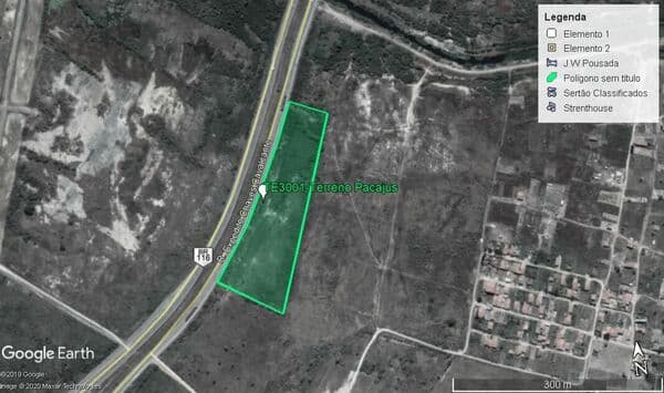 TE3001-Terreno com 9.425,28m² BR-116, Km 48 Pacajus - R$1.150.000,00