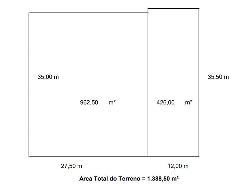 TE3007-Terreno com 1.388m² à venda por no Bairro de Fátima