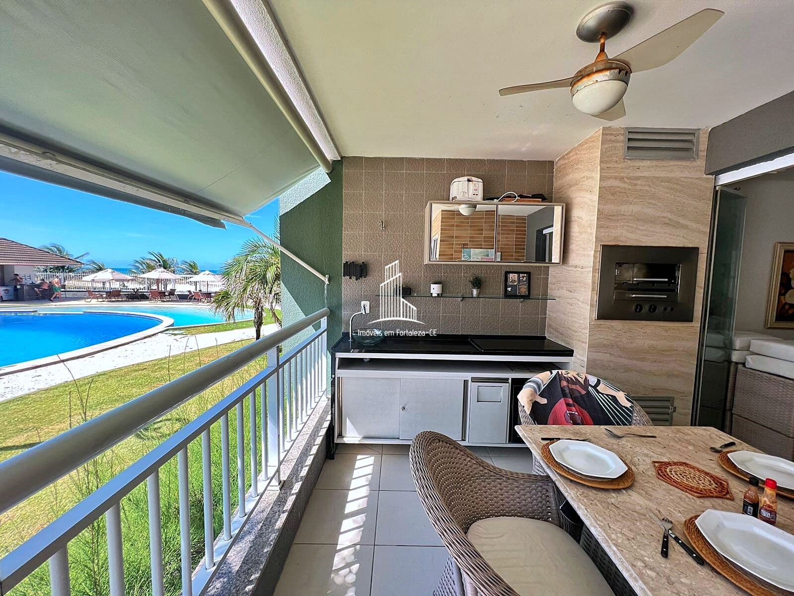 Apartamento Térreo, Pé na Areia à venda no Porto das Dunas, Aquiraz/CE