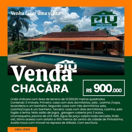 Fazenda/Sítios/Chácaras em Pinhalzinho - Centro