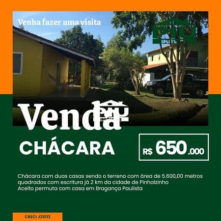 Fazenda/Sítios/Chácaras em Pinhalzinho - Centro
