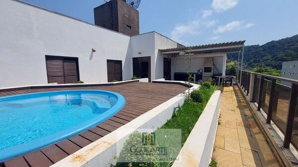COBERTURA PENTHOUSE, 5 dormitórios sendo 1 suíte, área gourmet com piscina, na praia da ENSEADA - Guarujá\SP.