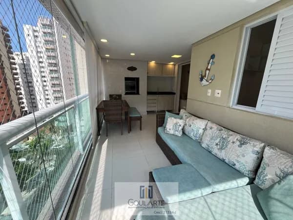 Apartamento com sacada gourmet, 3 dormitórios climatizados sendo 1 suíte, lazer completo no condomínio, PITANGUEIRAS - Guarujá/SP.
