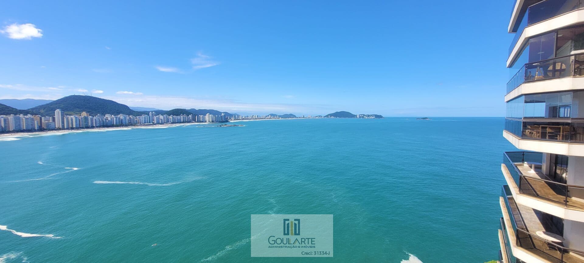 Apartamento alto padrão com vista total do mar, 3 dormitórios sendo 1 suíte, lazer completo no condomínio - ASTÚRIAS-Guarujá/SP.