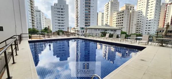 Apartamento Alto Padrão com vista parcial para o mar, 3 suítes climatizadas, lazer no condomínio na praia do TOMBO-GUARUJÁ/SP.