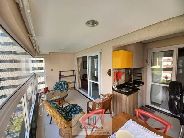 Apartamento com sacada gourmet, 3 dormitórios sendo 1 suíte, lazer completo no condomínio, PITANGUEIRAS-GUARUJÁ/SP