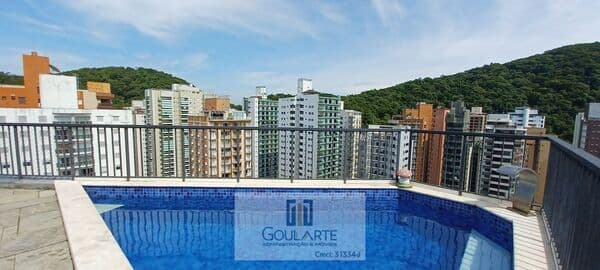 Cobertura com 3 suítes na praia da Pitangueiras-Guarujá/SP