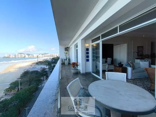 Apartamento alto padrão com vista total do mar, 2 suítes, condomínio frente mar, PITANGUEIRAS - Guarujá/SP.