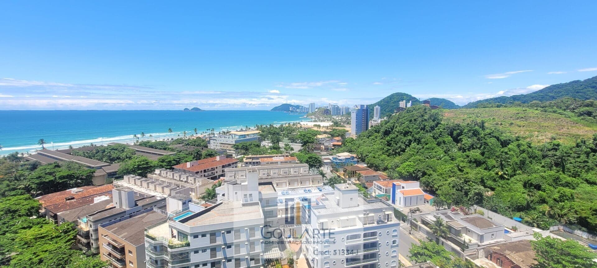 Apartamento alto padrão com sacada gourmet e vista mar, 3 dormitórios sendo 1 suítes, lazer completo no condomínio, lado praia da Enseada-Guarujá/SP.