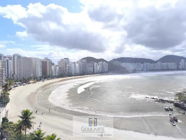 Apartamento alto padrão com vista total para o mar, sala 3 ambientes climatizada na praia das Astúrias-Guarujá/SP.