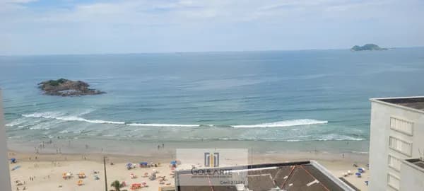 Apartamento alto padrão com sacada gourmet vista mar, 3 suítes climatizadas, lazer completo no condomínio - Pitangueiras - Guarujá/SP