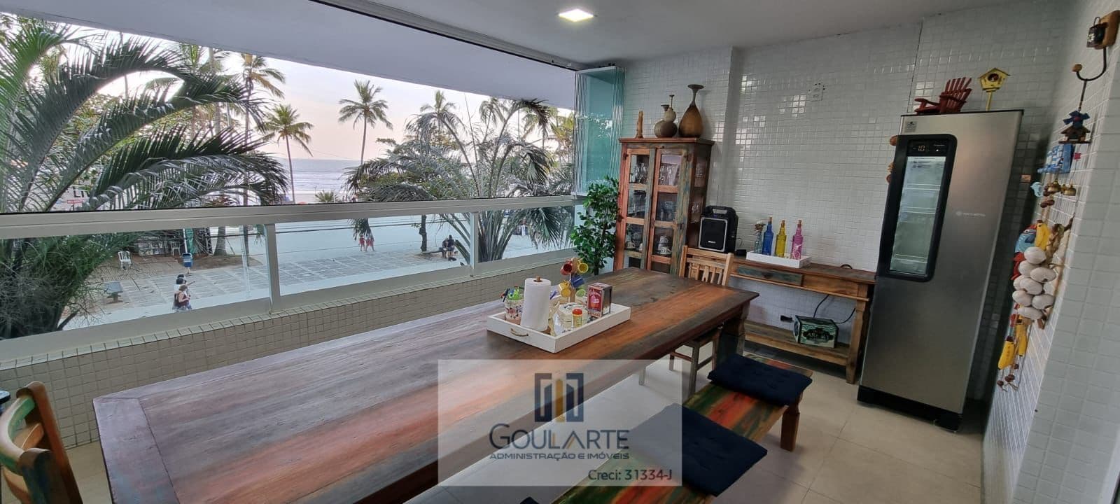 Apartamento Alto Padrão, varanda rustica com 43 metros vista total mar, 5 dormitórios, Pitangueiras-Guarujá/SP.
