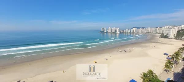 Apartamento alto padrão com acesso a sacada vista total mar, 4 dormitórios, na praia da Pitangueiras-Guarujá/SP.