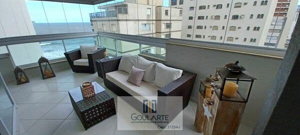 Apartamento com lazer completo na praia da Astúrias-Guarujá/SP.