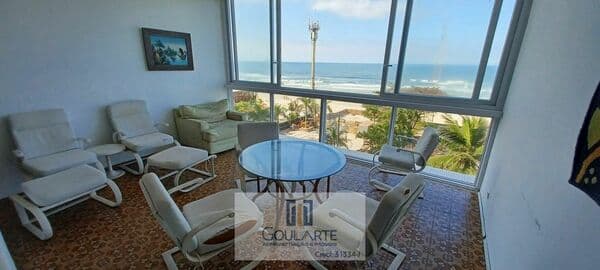 Apartamento alto padrão com 4 dormitórios amplos e vista total do mar na praia da Pitangueiras-Guarujá/SP.