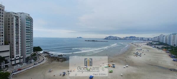Apartamento com vista total do mar na praia da Pitangueiras-Guarujá/SP.