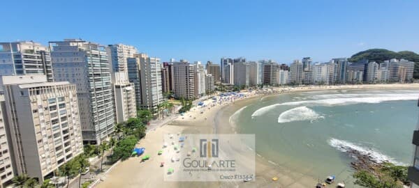 Apartamento com vista total do mar, 4 dormitórios climatizados sendo 2 suítes, lazer no condomínio, na praia da ASTÚRIAS -Guarujá/SP.