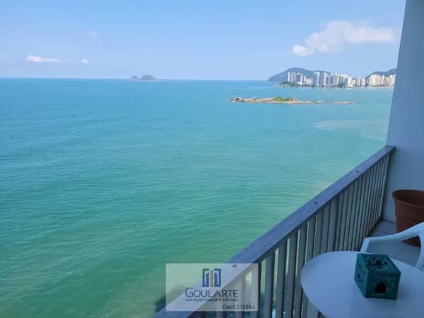 Apartamento Alto Padrão com sacada frente mar, 3 dormitórios sendo 1 suíte, na praia das PITANGUEIRAS - Guarujá/SP.