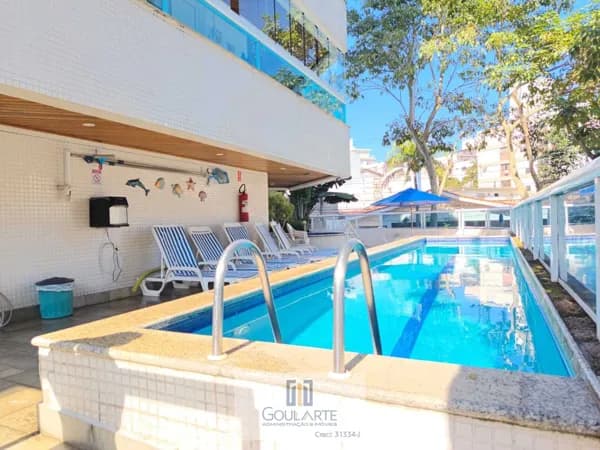 Apartamento Alto Padrão com sacada gourmet, 1 dormitório climatizado com acesso a sacada + 2 suítes climatizadas, lazer no condomínio na praia do Tombo - Guarujá/SP.