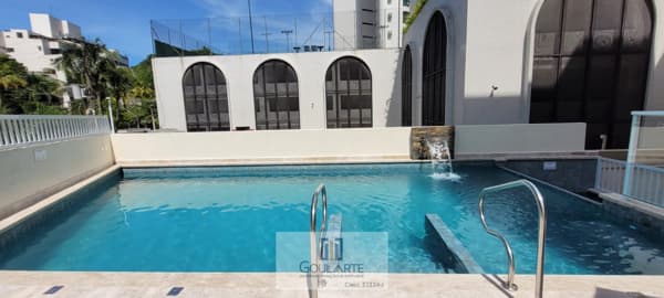 Apartamento alto padrão em condomínio com lazer, 3 dormitórios, lado praia da ENSEADA - Guarujá/SP.