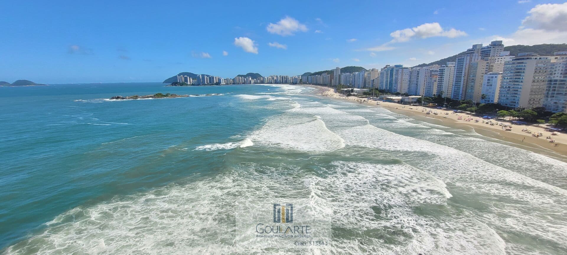 Apartamento Alto Padrão frente mar, 3 dormitórios sendo 1 suíte, *vista total mar* - PITANGUEIRAS-GUARUJÁ/SP