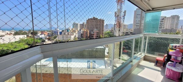 Apartamento com sacada gourmet,2 dormitórios, condomínio clube ,lado praia da ENSEADA-Guarujá/SP.
