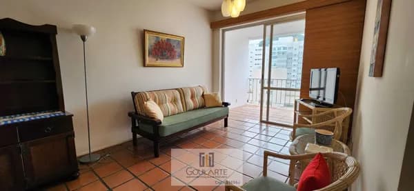 Apartamento com 3 dormitórios sendo 1 climatizado, sala 2 ambientes com sacada vista parcial do mar, lazer no condomínio na praia das PITANGUEIRAS-Guarujá/SP.