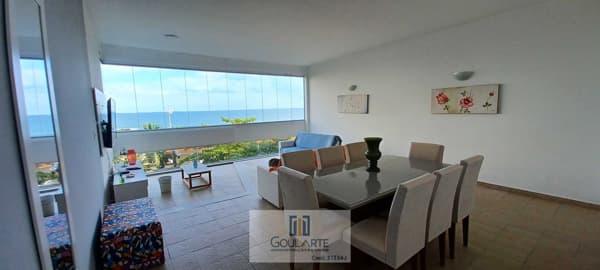 Apartamento frente mar, 3 dormitórios na praia de PITANGUEIRAS-GUARUJÁ/SP.