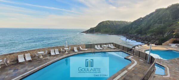 Apartamento alto padrão com sacada envidraçada frente mar, 3 dormitórios sendo 2 suítes, lazer completo no condomínio, *vista total mar*, lado praia - ENSEADA - Guarujá/SP