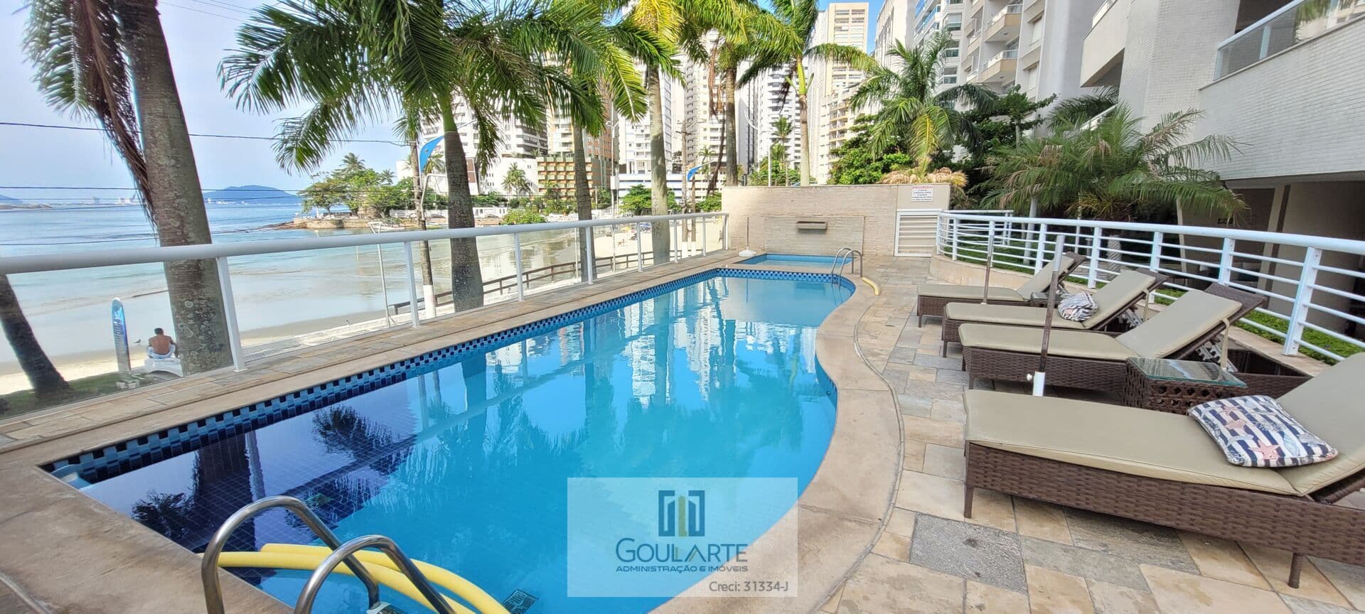 Apartamento alto padrão frente mar, sacada gourmet, 3 dormitórios sendo 1 suíte, lazer completo no condomínio - ASTÚRIAS-Guarujá/SP