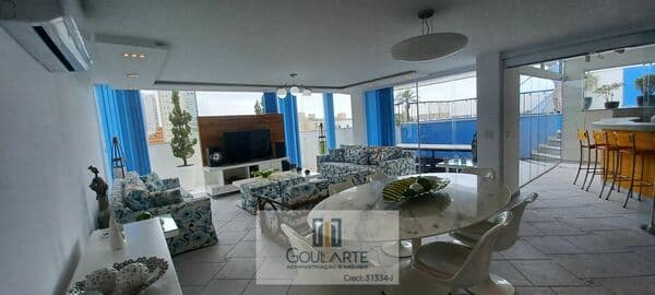 Apartamento cobertura duplex com 3 dormitórios sendo 1 suíte, lazer no condomínio lado praia da Enseada-Guarujá/SP.